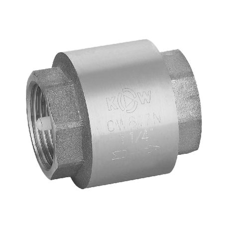 Клапан обратный с латунным золотником 1 1/4", никелированный Kromwell