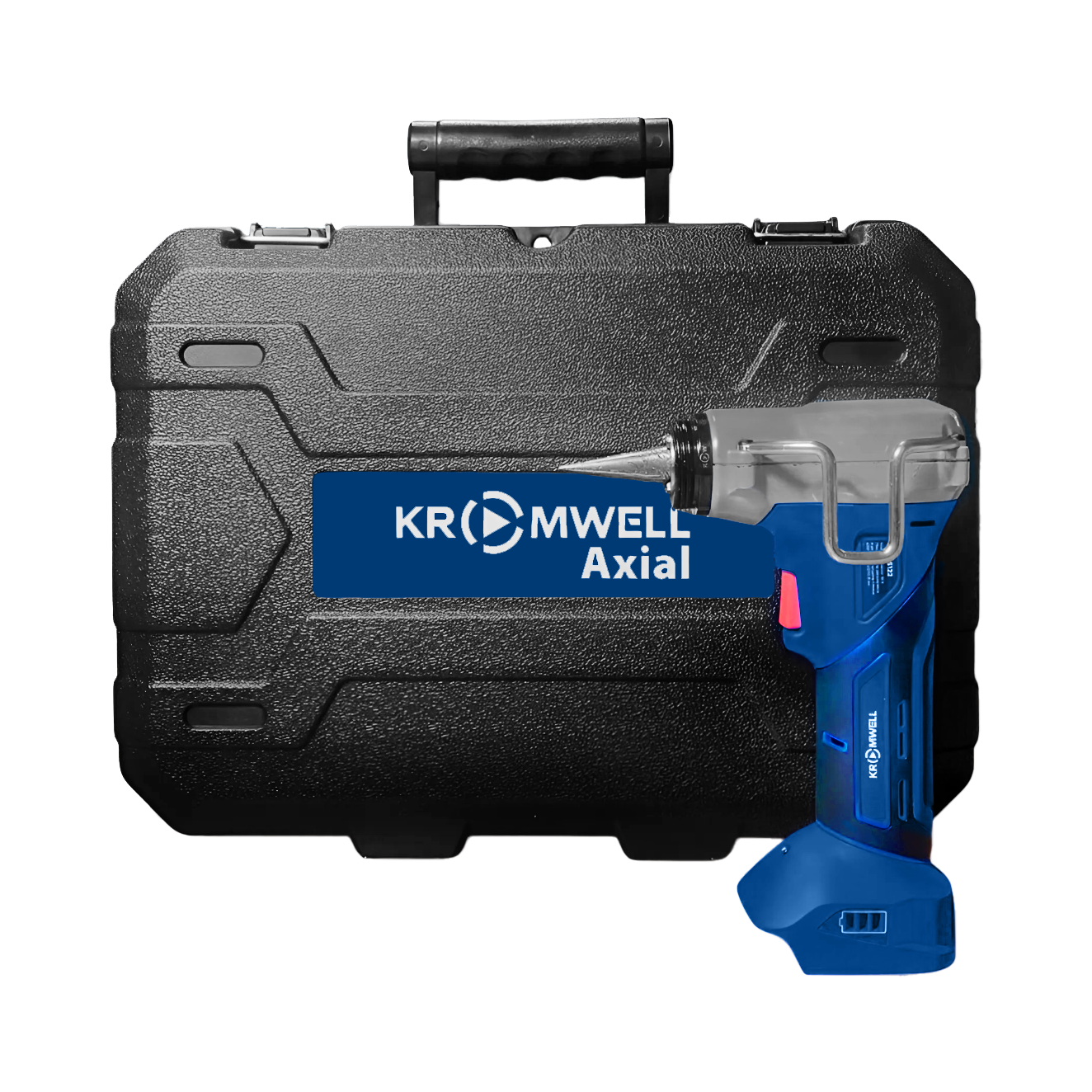 Инструмент аккумуляторный для расширения PEX-a, в комплекте: кейс - 1 шт; АКБ 18V, 4,0Ah, Li-ion - 2 шт; ЗУ - 1 шт;  головки - 3 шт (16/20/25 мм)